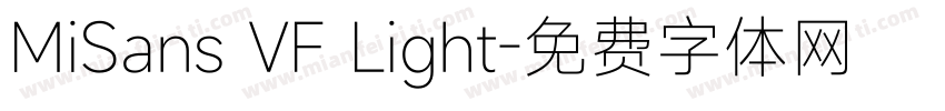MiSans VF Light字体转换
